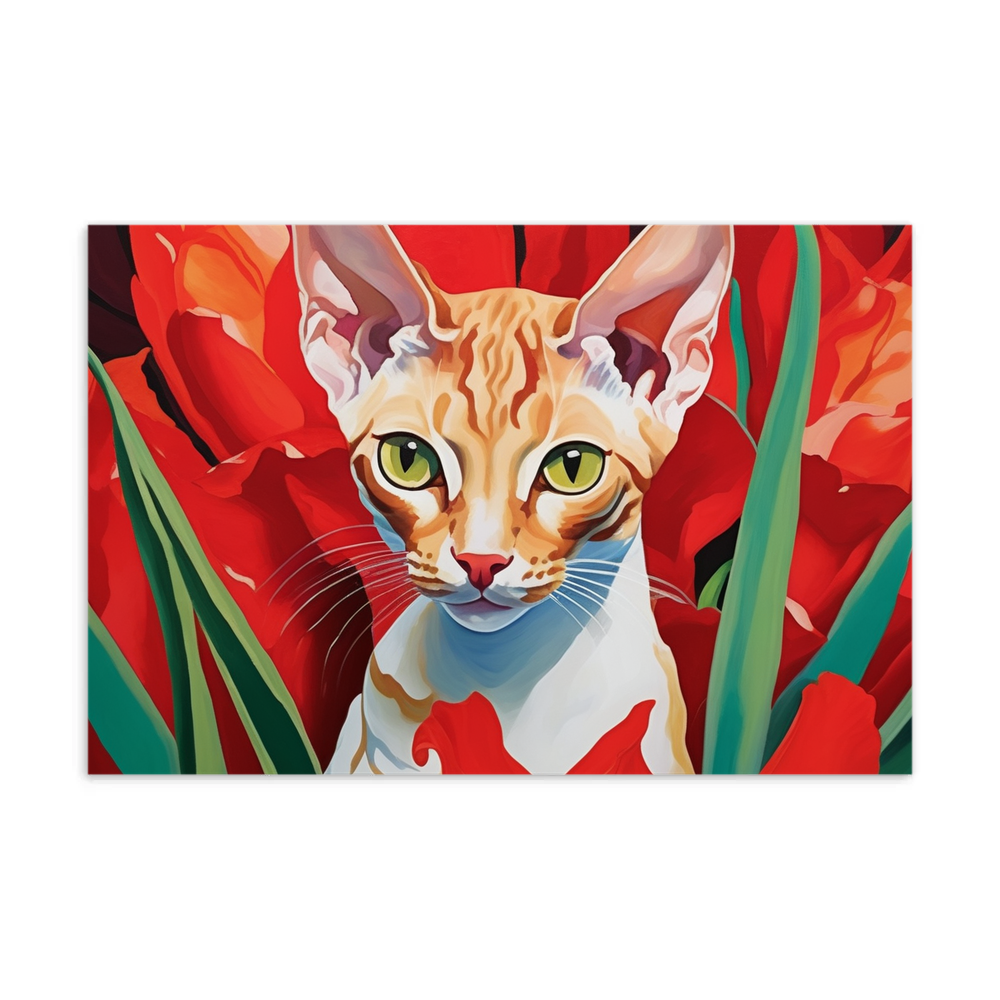 PugMug Custom Tabby Devon Rex Cat Postcard