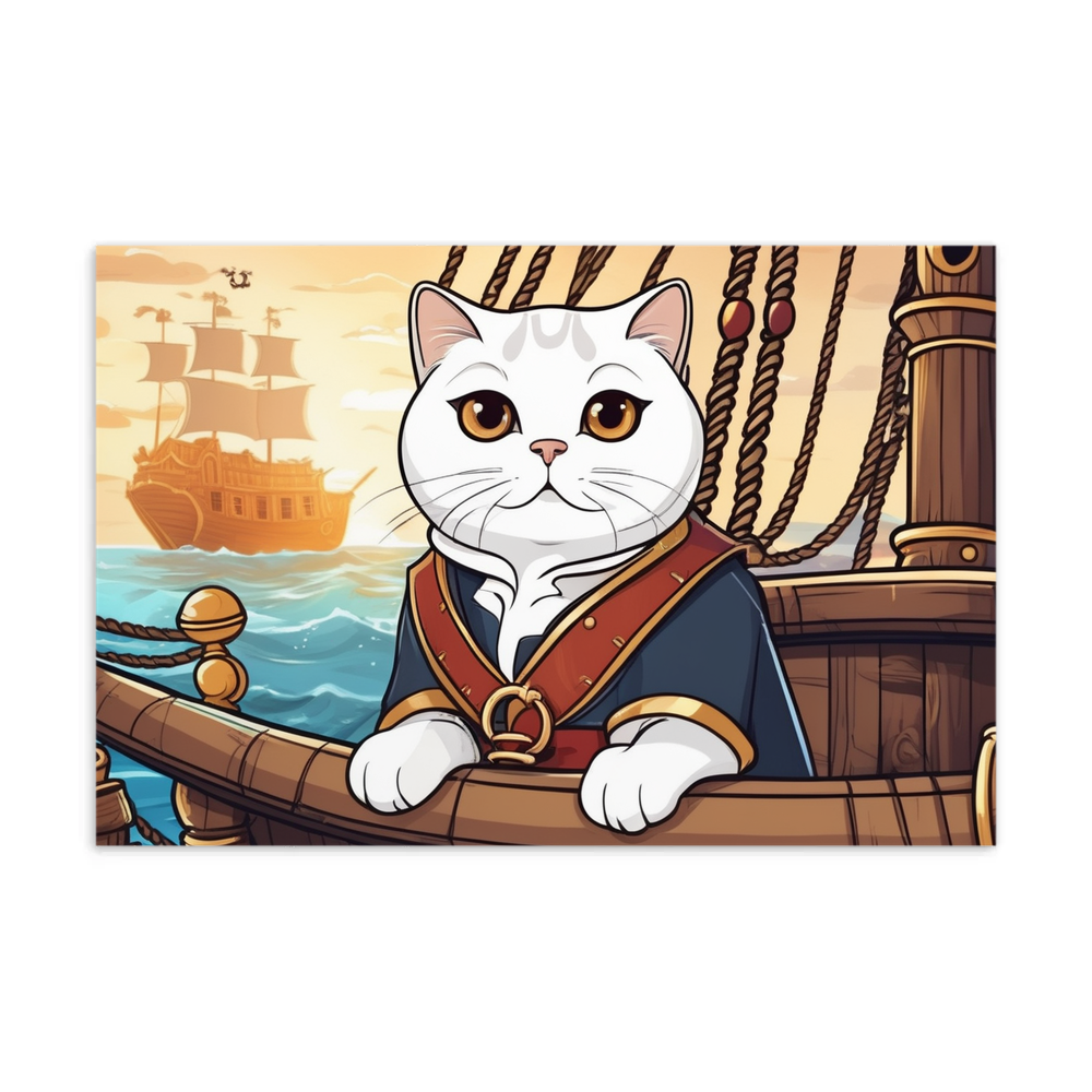 PugMug Custom White Scottish Fold Cat Postcard