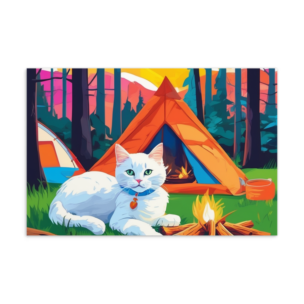 PugMug Custom White Companion Cat Postcard