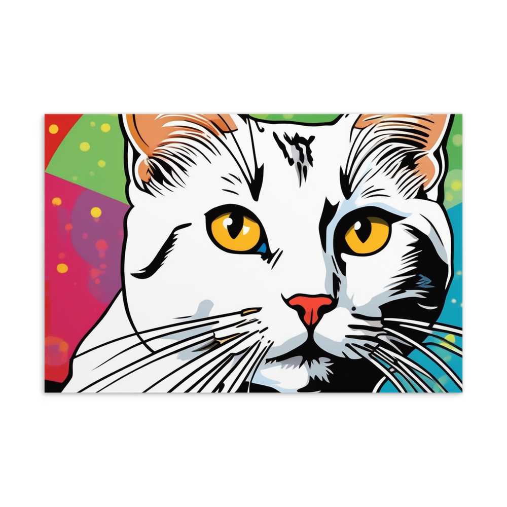 PugMug Custom White Companion Cat Postcard