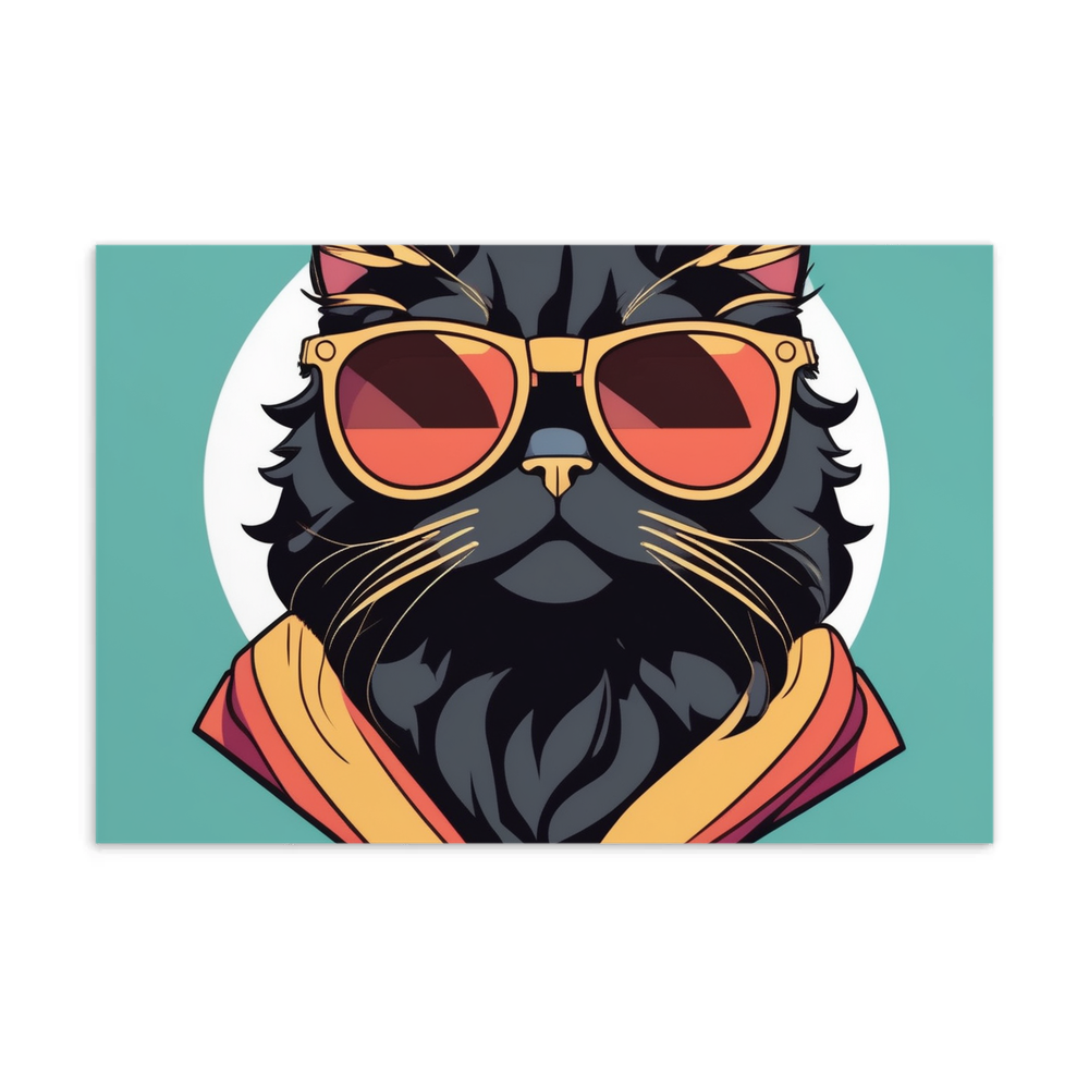 PugMug Custom Black Persian Cat Postcard