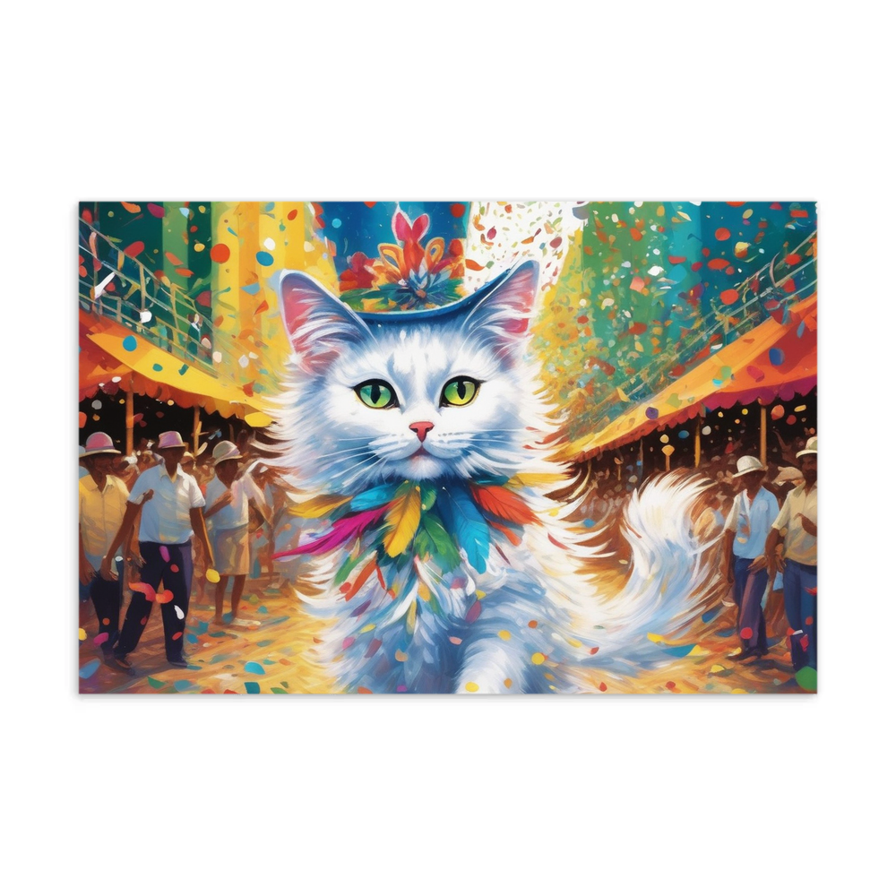 PugMug Custom White Companion Cat Postcard