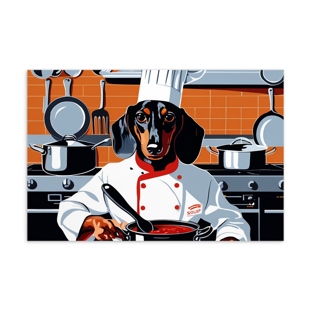 PugMug Custom Black Dachshund Postcard