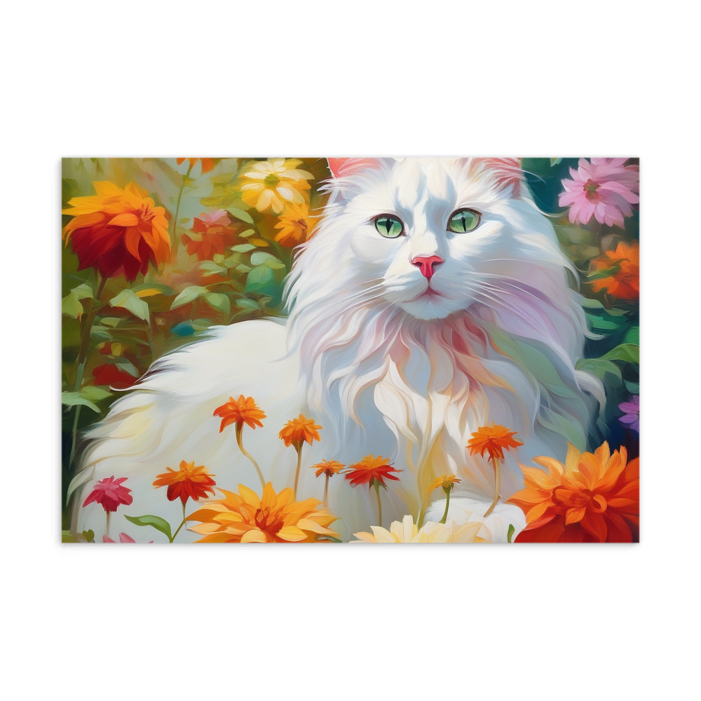 PugMug Custom White Companion Cat Postcard
