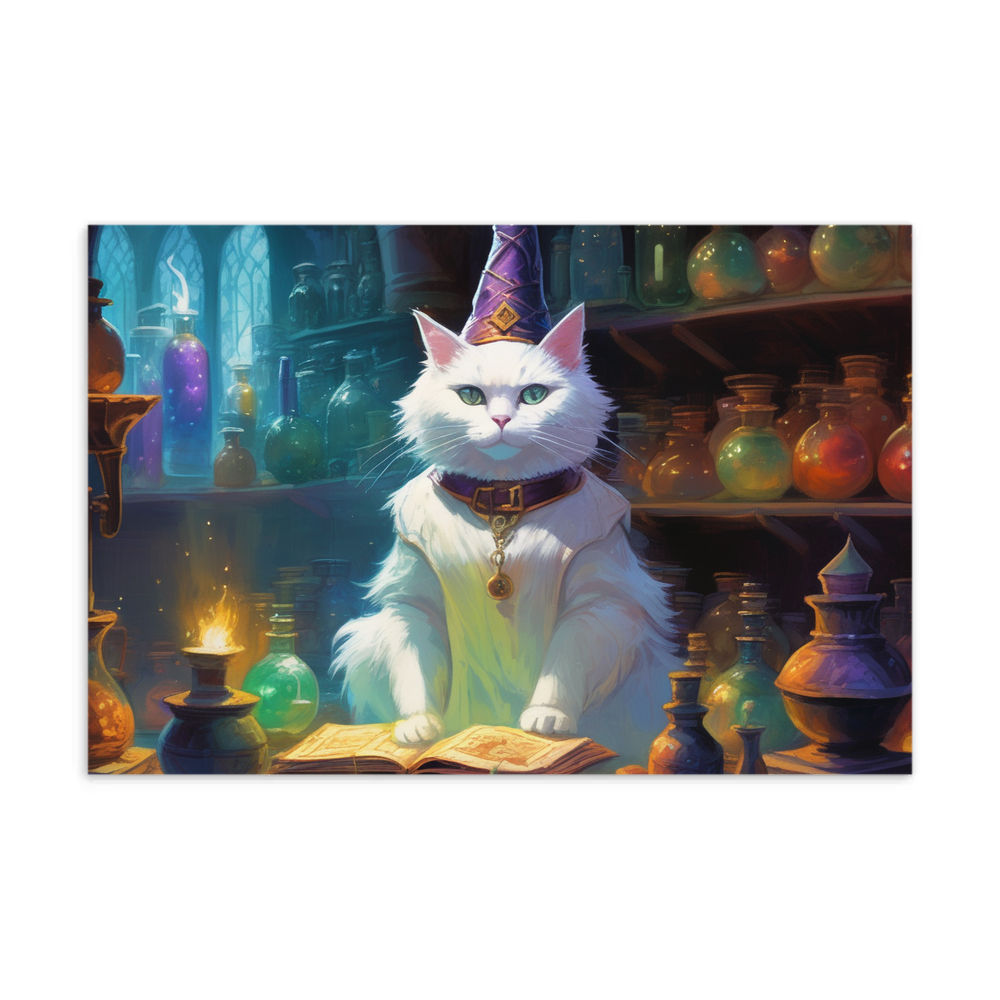 PugMug Custom White Companion Cat Postcard