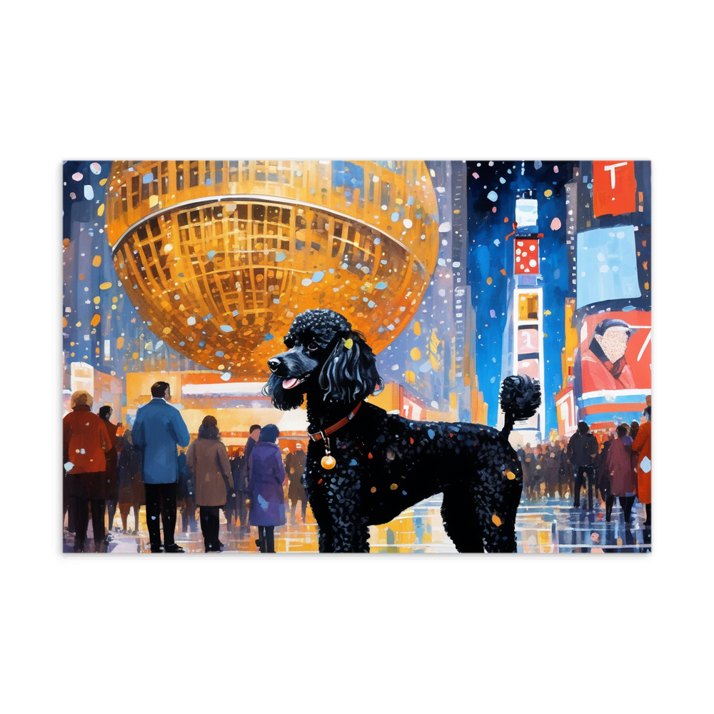 PugMug Custom Black Poodle Postcard