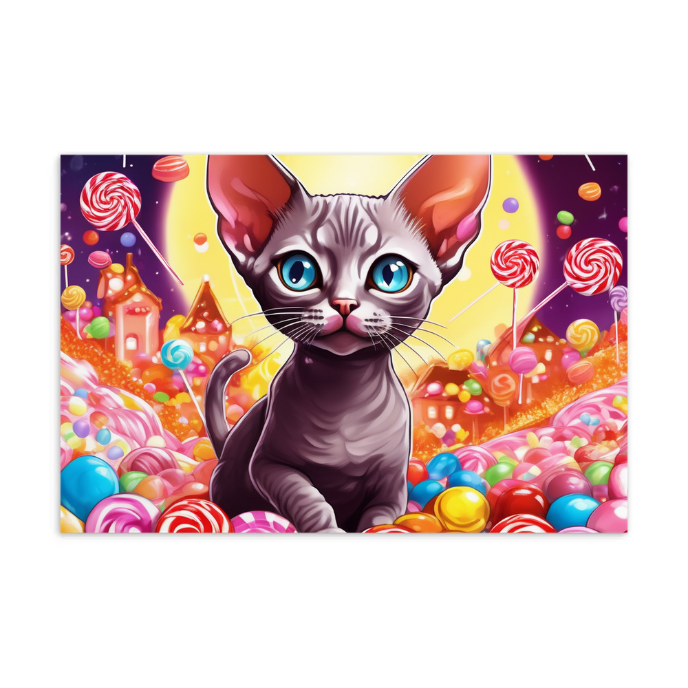 PugMug Custom Tabby Devon Rex Cat Postcard