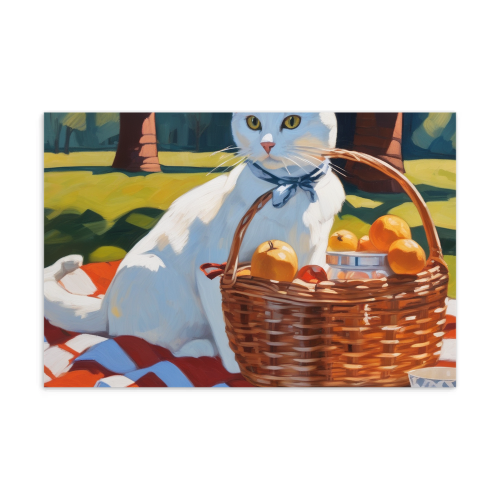 PugMug Custom White Companion Cat Postcard