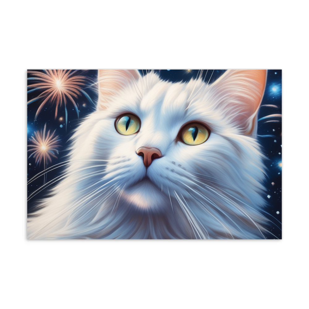 PugMug Custom White Companion Cat Postcard