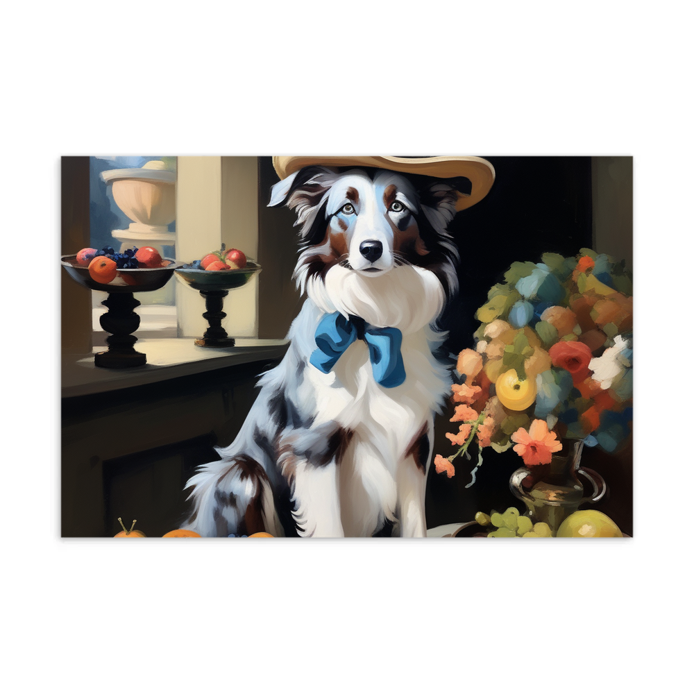 PugMug Custom Blue Merle Border Collie Postcard