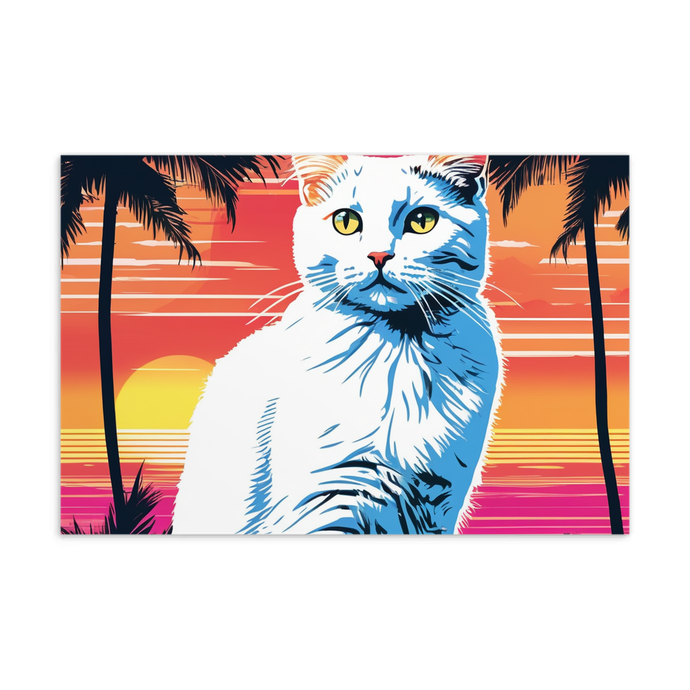 PugMug Custom White Companion Cat Postcard