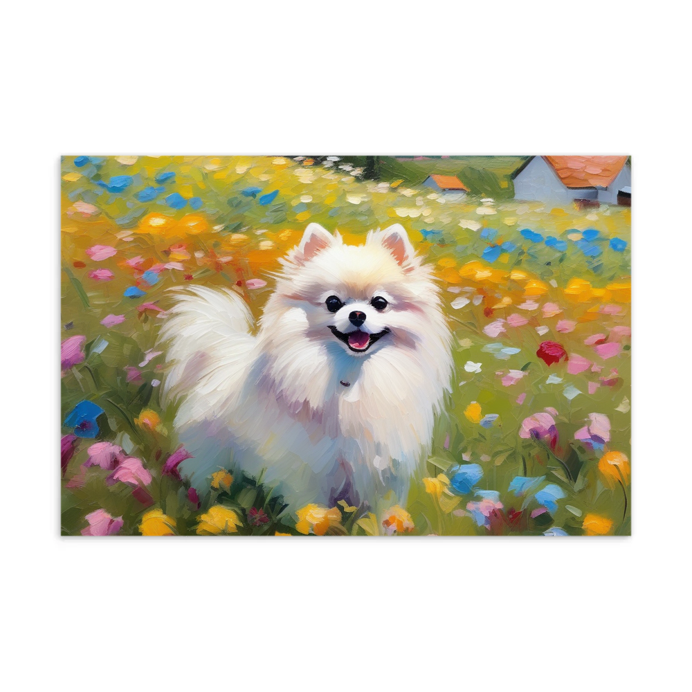PugMug Custom White Pomeranian Postcard