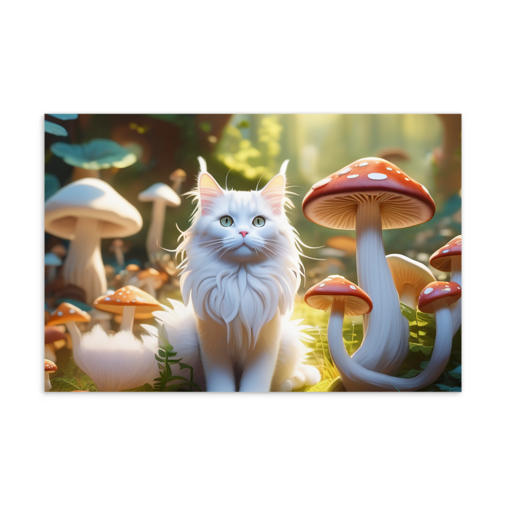 PugMug Custom White Maine Coon Cat Postcard