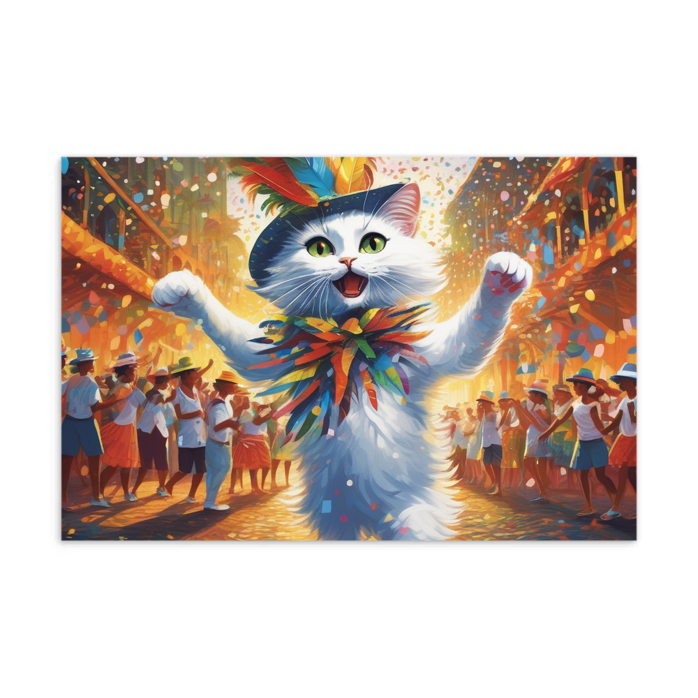 PugMug Custom White Companion Cat Postcard