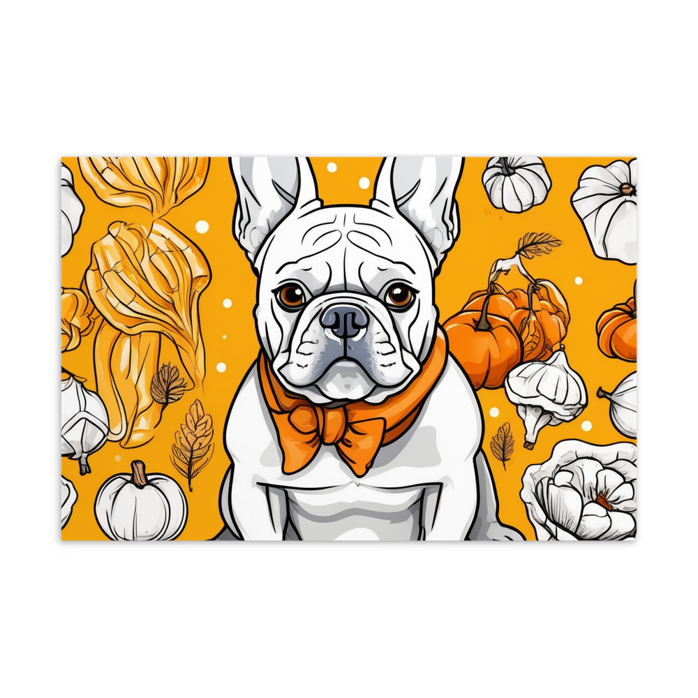 PugMug Custom White French Bulldog Postcard