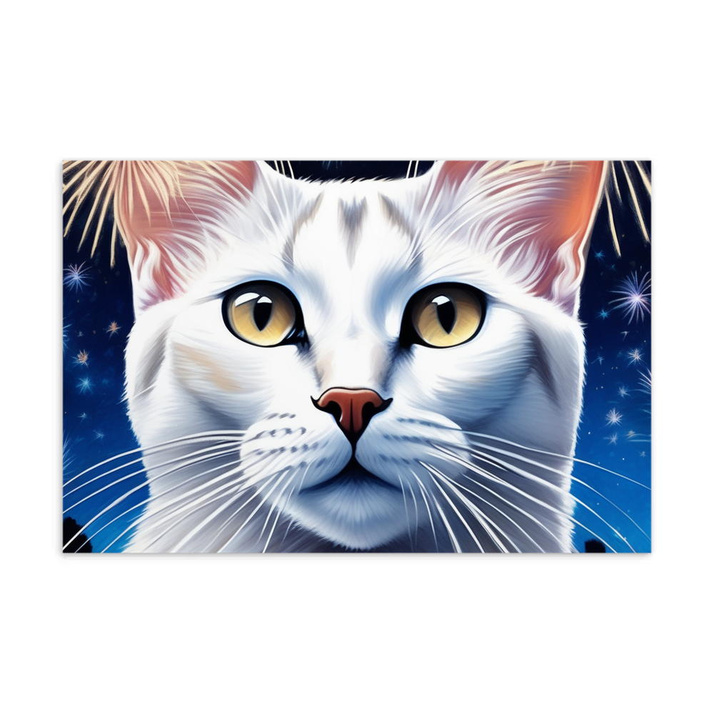 PugMug Custom White Abyssinian Cat Postcard