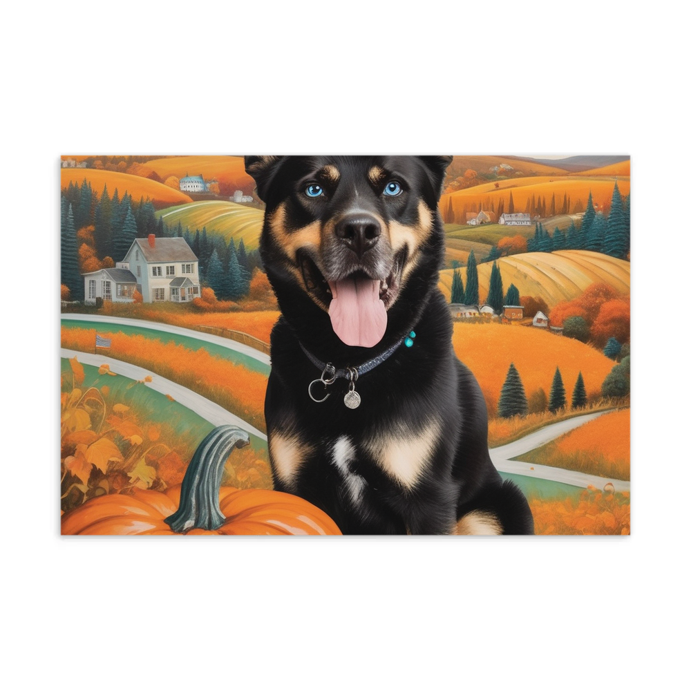 PugMug Custom Blue Postcard