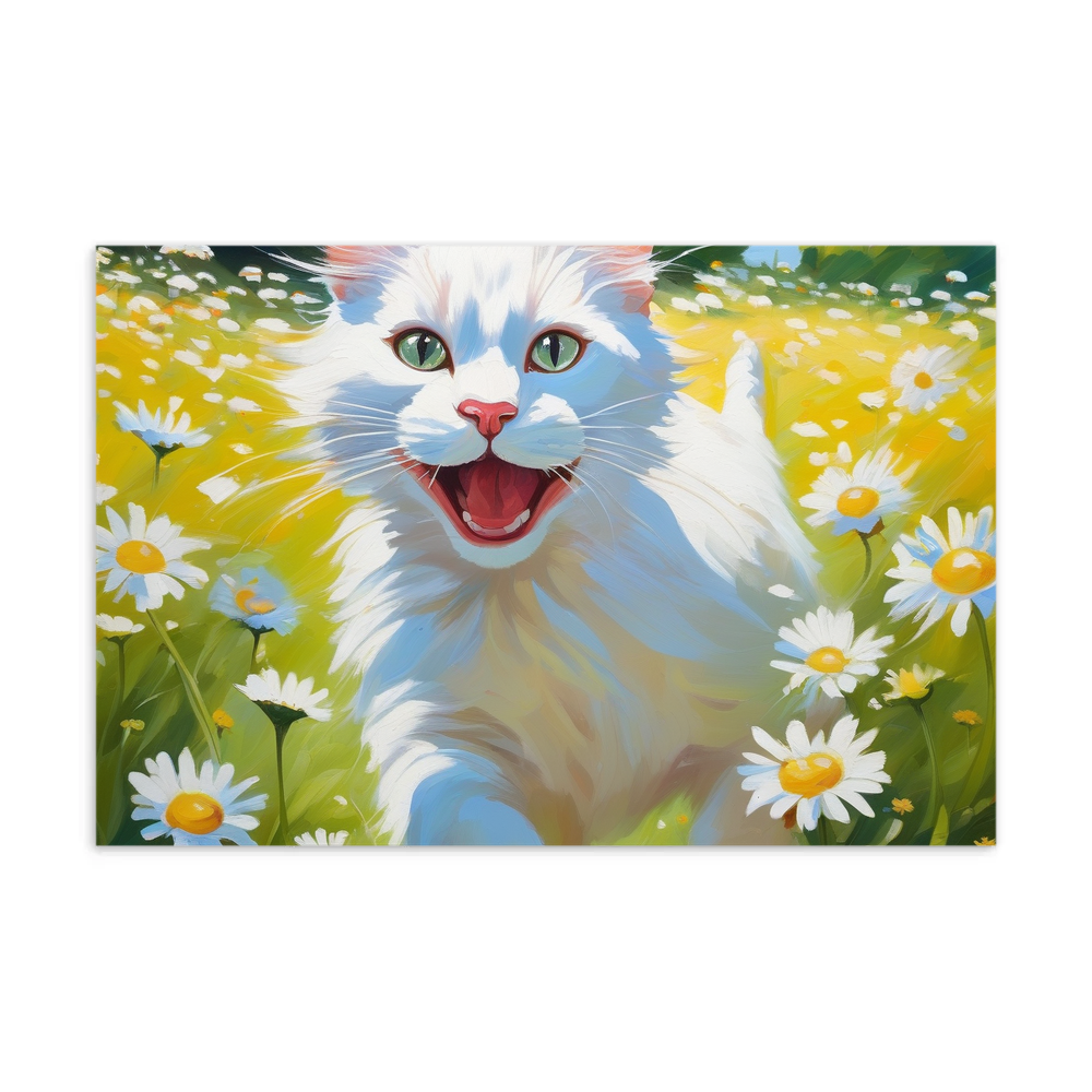 PugMug Custom White Companion Cat Postcard