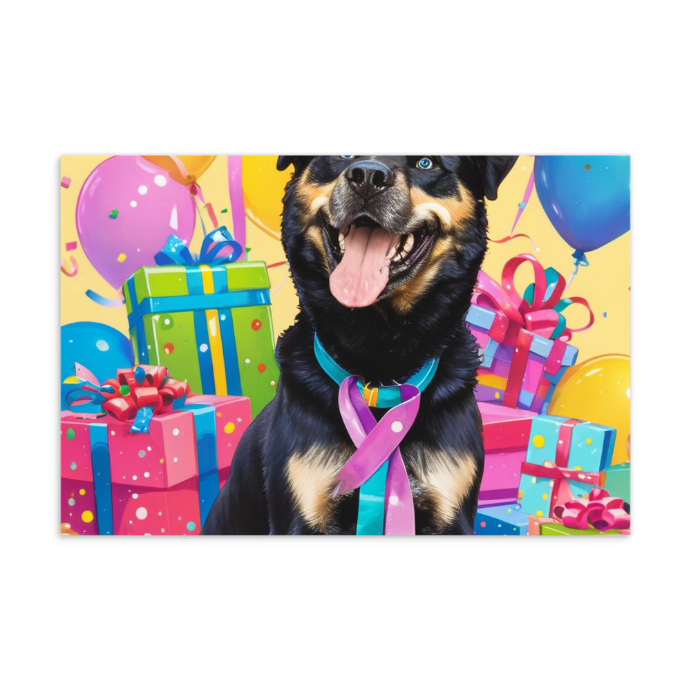 PugMug Custom Blue Postcard