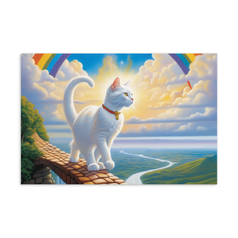 PugMug Custom White Companion Cat Postcard