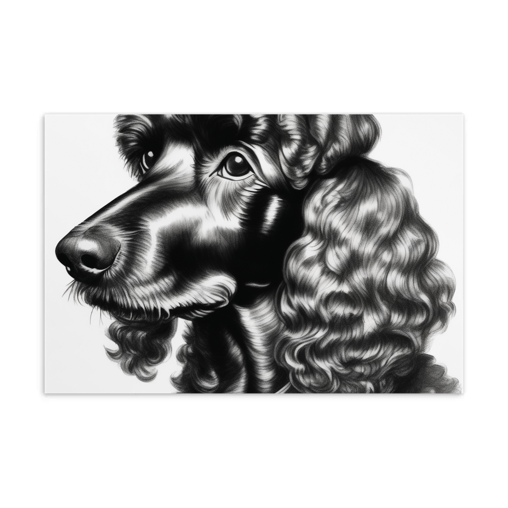 PugMug Custom Black Poodle Postcard