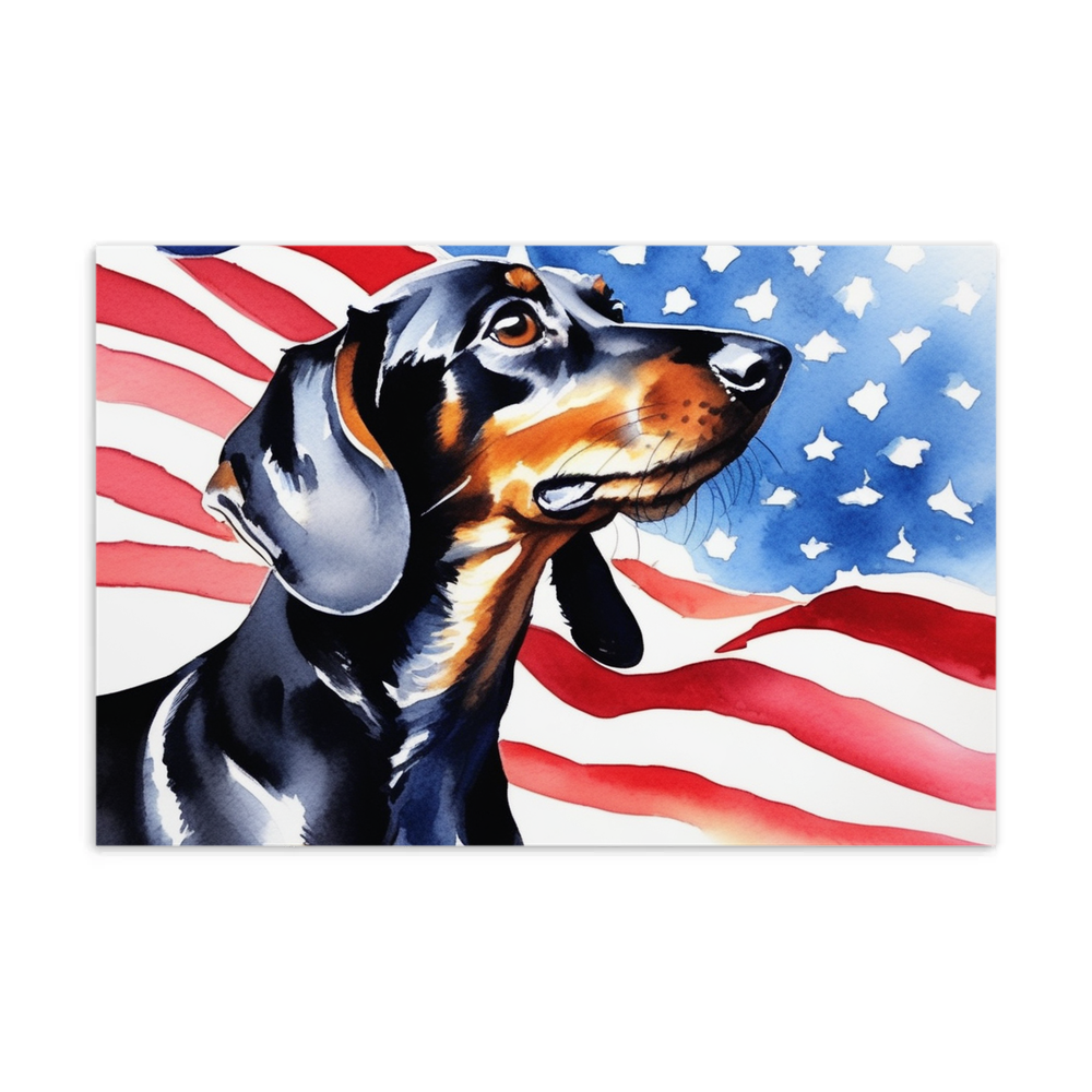 PugMug Custom Black Dachshund Postcard