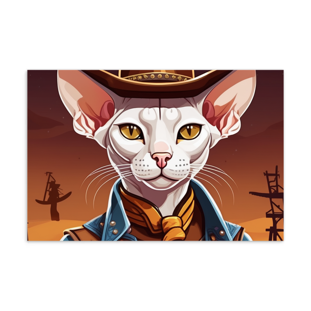 PugMug Custom White Sphynx Cat Postcard