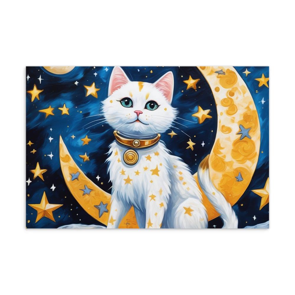 PugMug Custom White Companion Cat Postcard