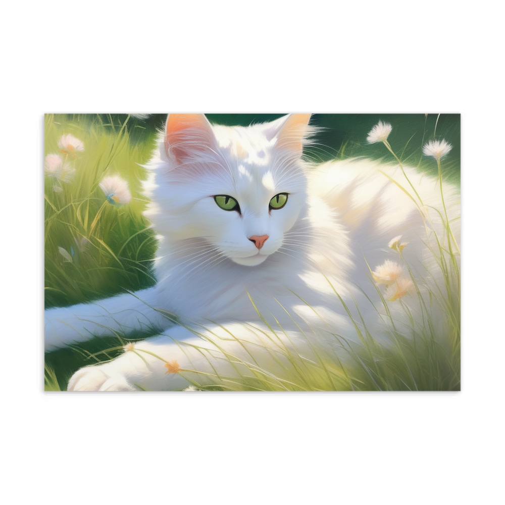 PugMug Custom White Companion Cat Postcard