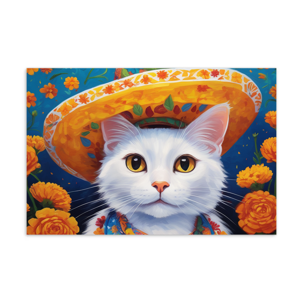 PugMug Custom White Companion Cat Postcard