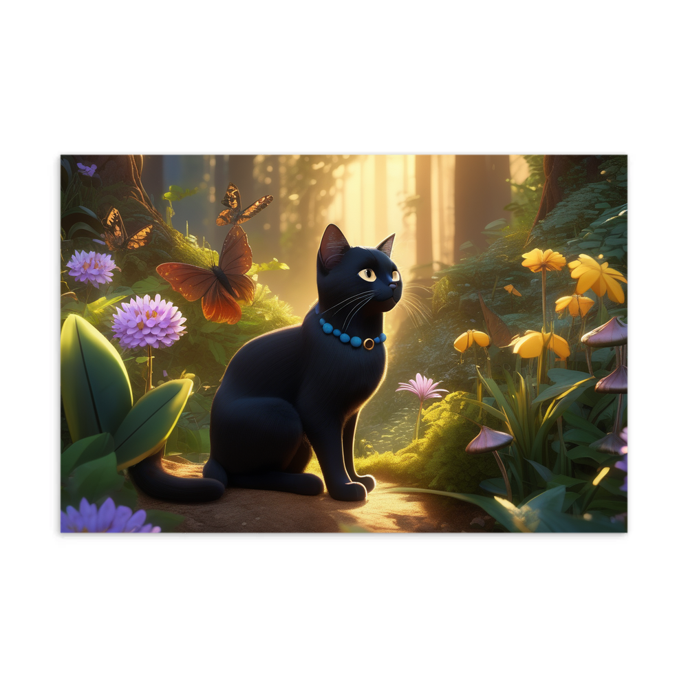 PugMug Custom Black Exotic Cat Postcard