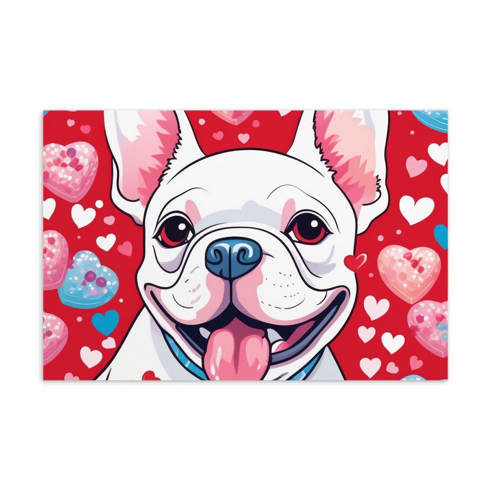 PugMug Custom White French Bulldog Postcard