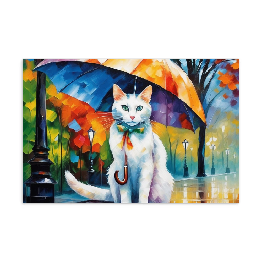 PugMug Custom White Companion Cat Postcard