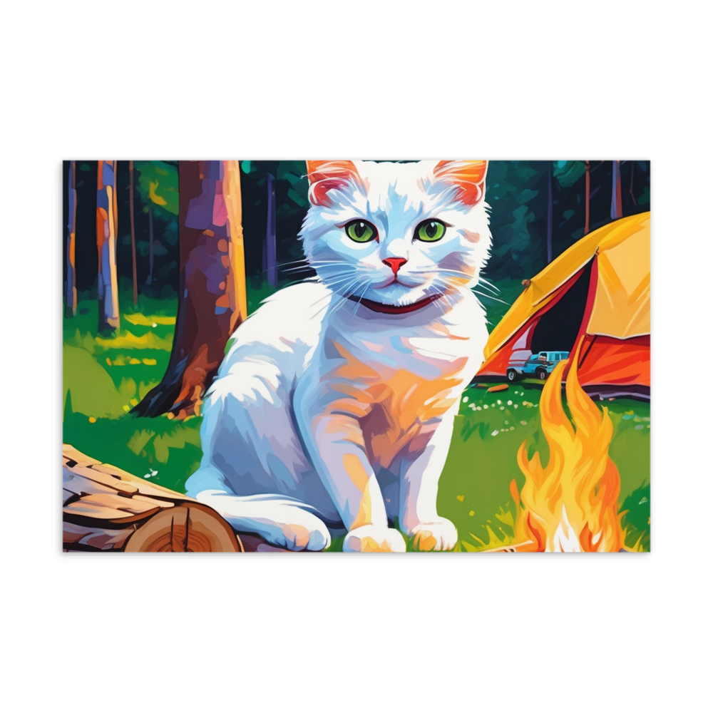 PugMug Custom White Companion Cat Postcard
