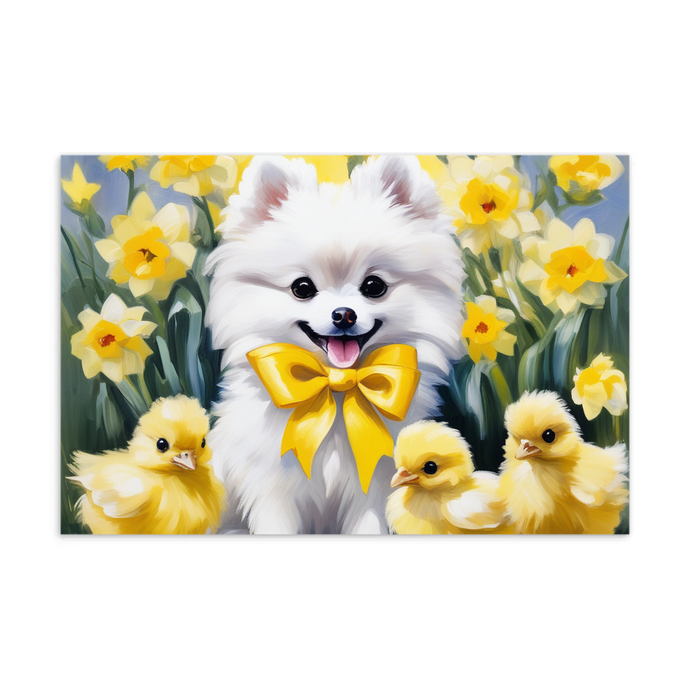 PugMug Custom White Pomeranian Postcard