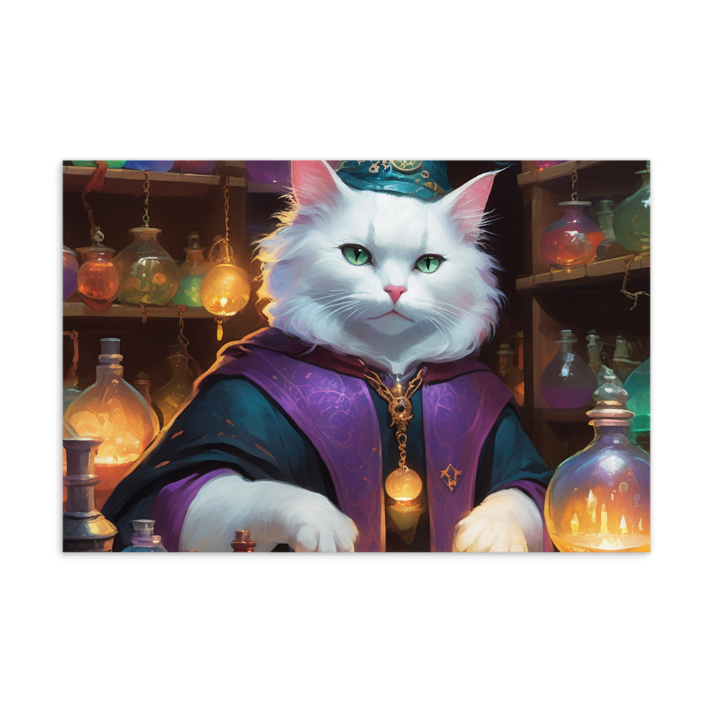 PugMug Custom White Companion Cat Postcard