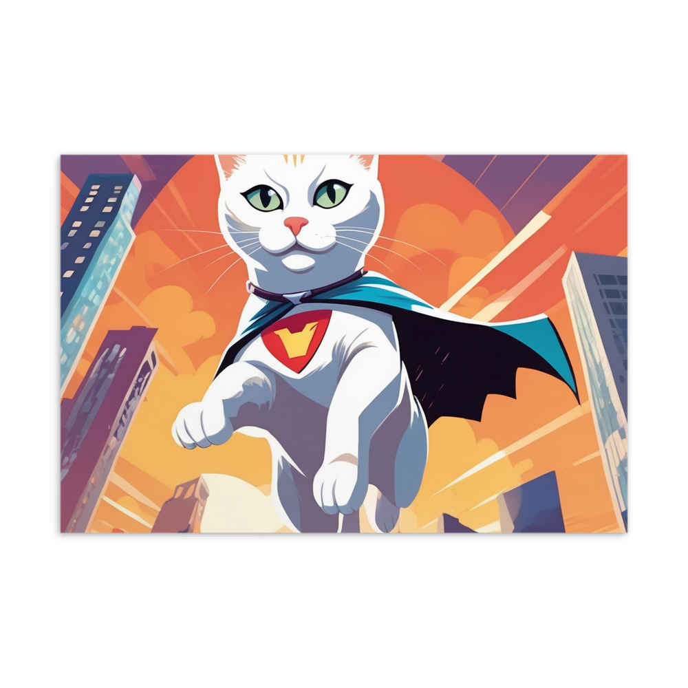 PugMug Custom White Companion Cat Postcard