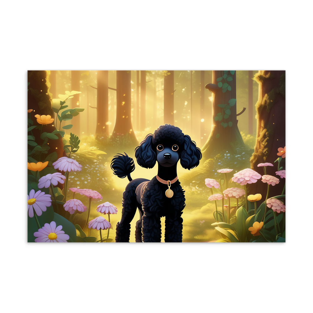 PugMug Custom Black Poodle Postcard