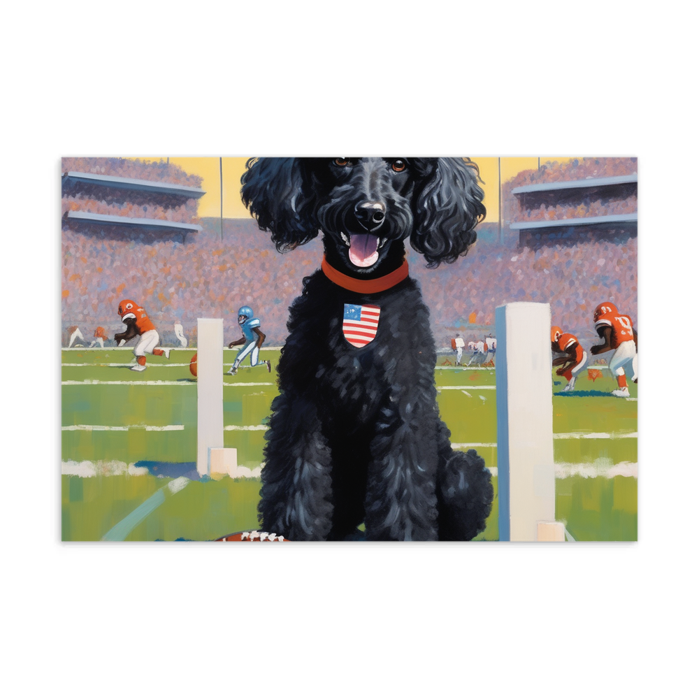 PugMug Custom Black Poodle Postcard