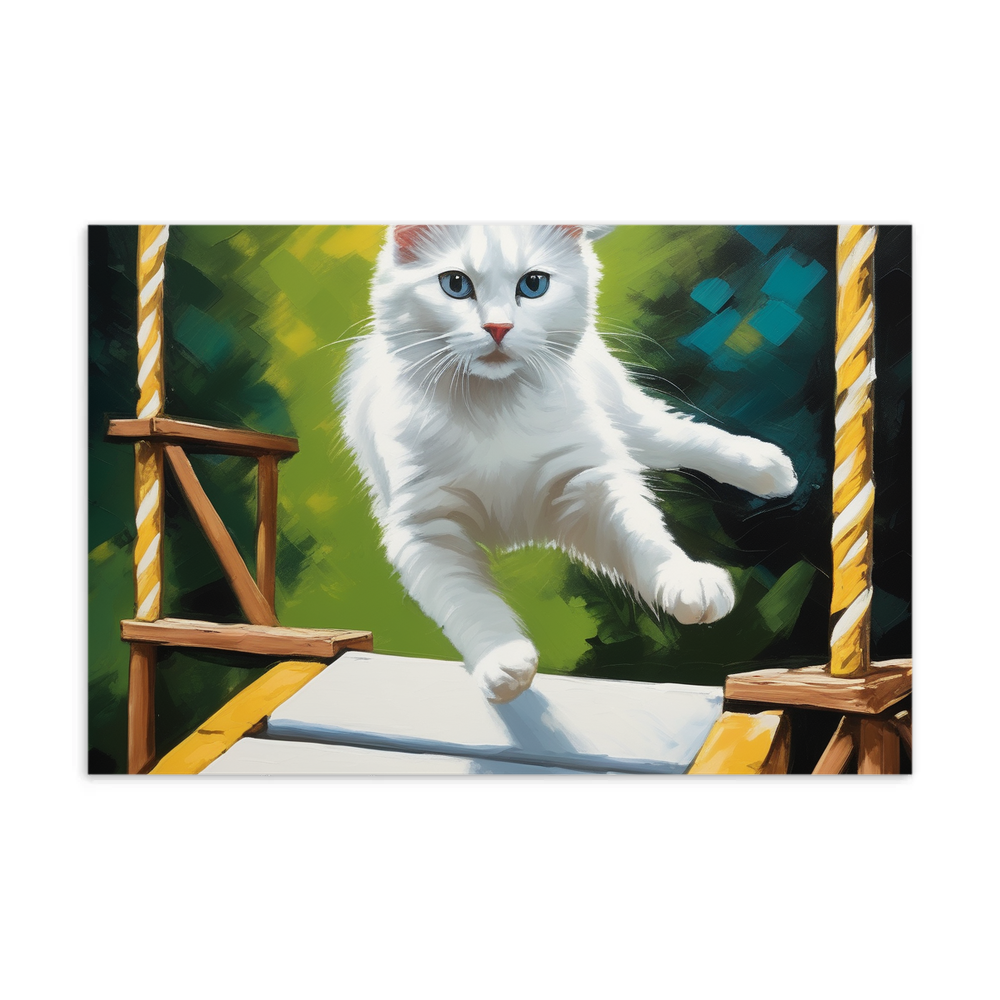 PugMug Custom White Companion Cat Postcard