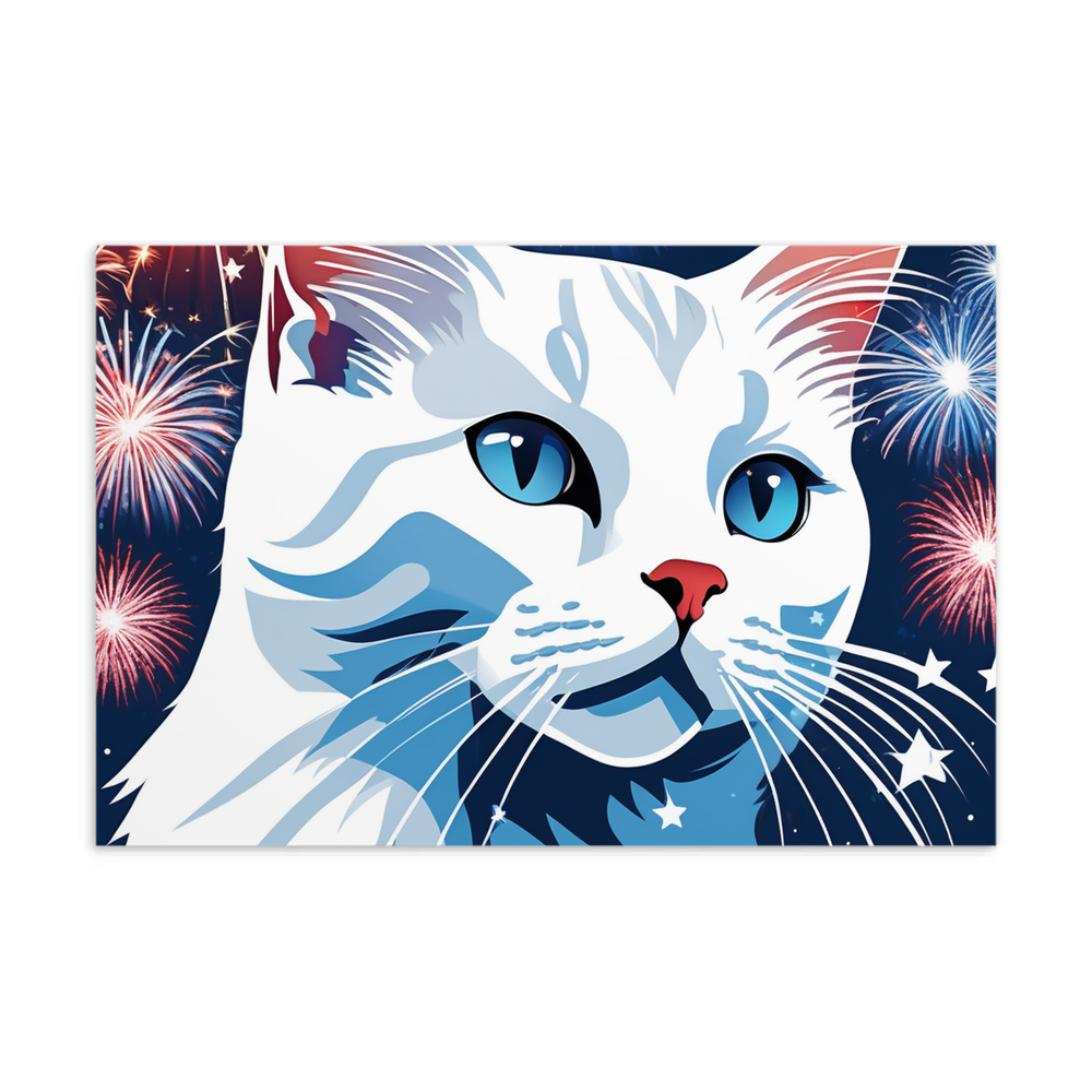 PugMug Custom White Companion Cat Postcard