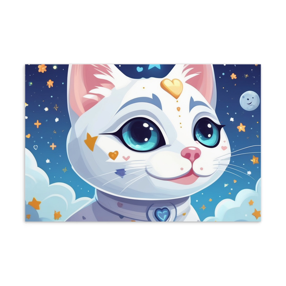 PugMug Custom White Companion Cat Postcard