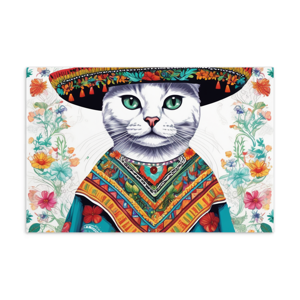 PugMug Custom White Companion Cat Postcard