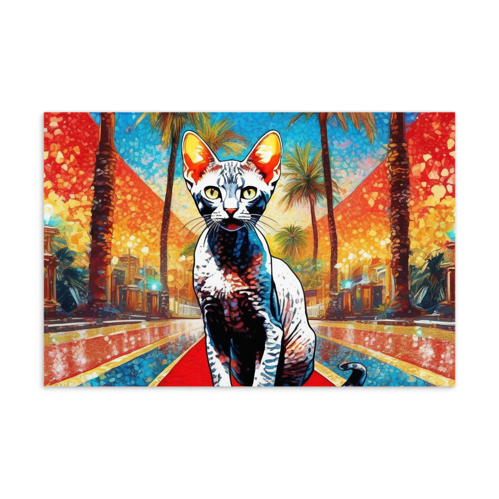 PugMug Custom Tabby Devon Rex Cat Postcard