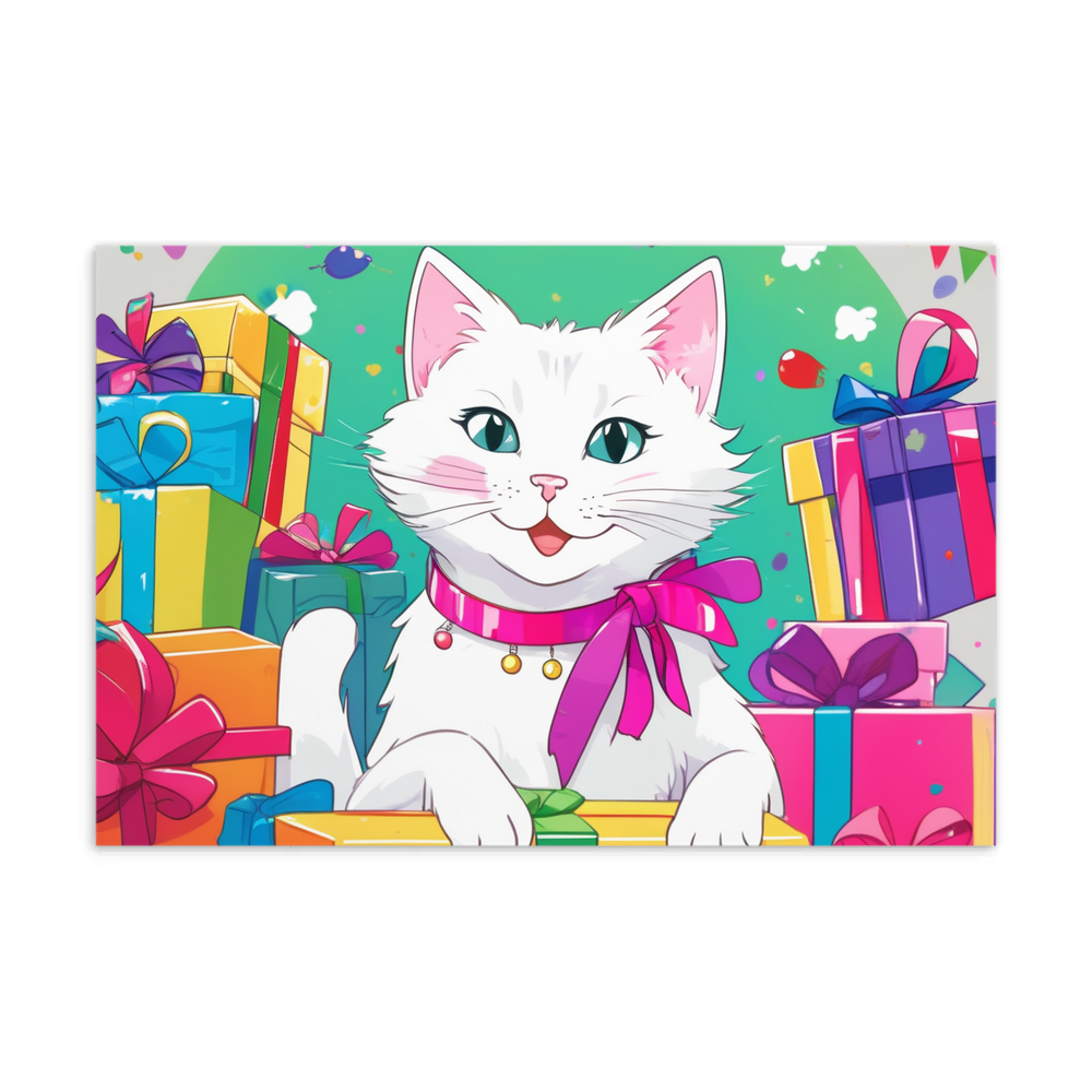 PugMug Custom White Companion Cat Postcard
