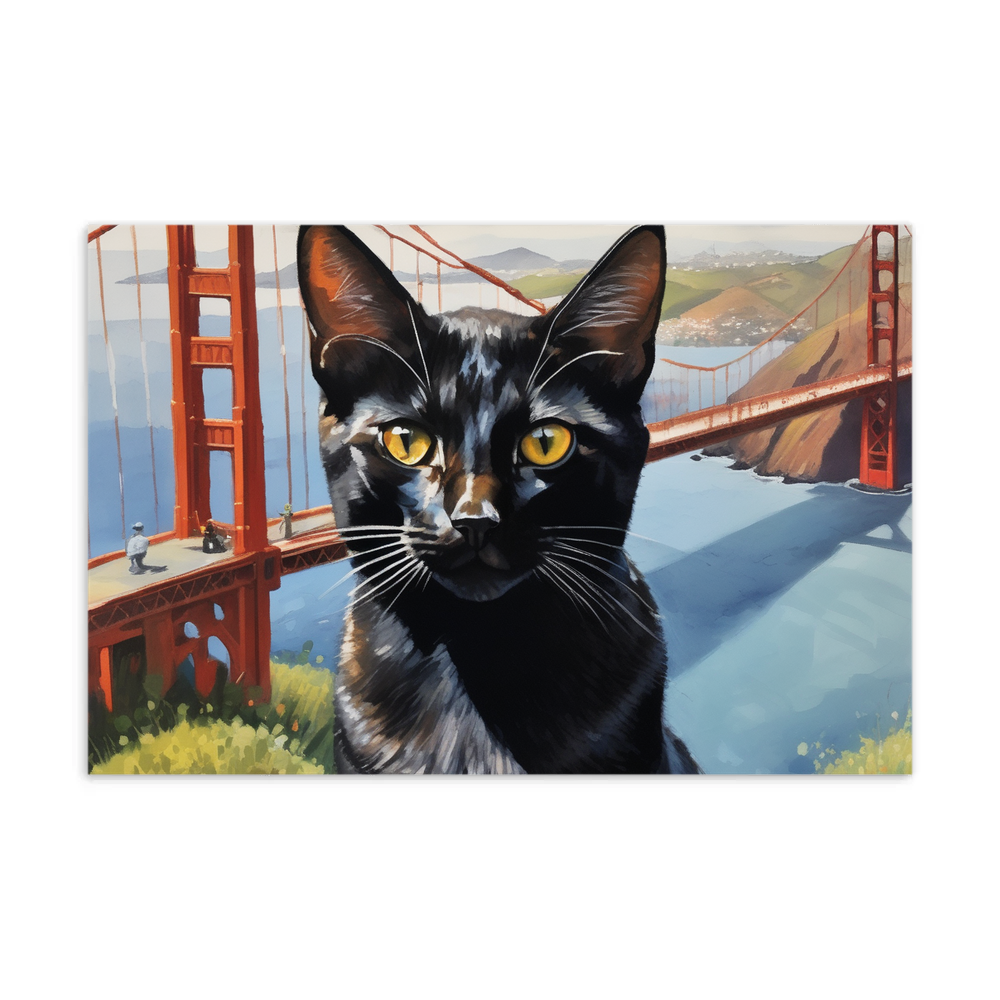 PugMug Custom Black Abyssinian Cat Postcard