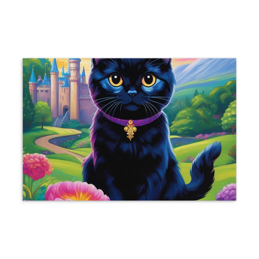 PugMug Custom Black Scottish Fold Cat Postcard