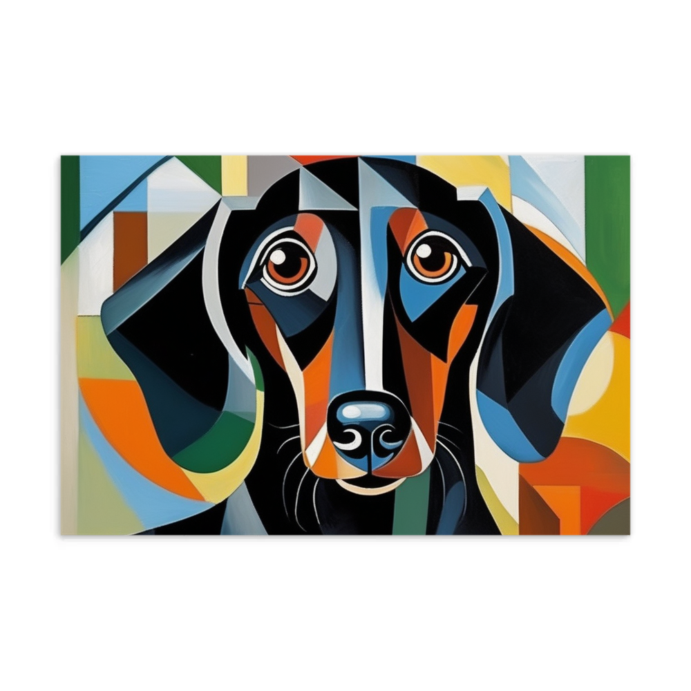 PugMug Custom Black Dachshund Postcard