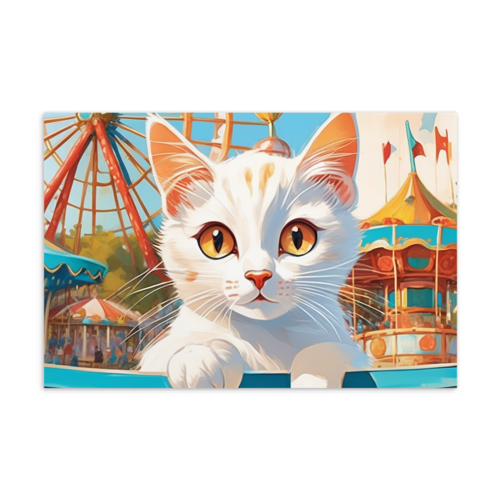 PugMug Custom White Companion Cat Postcard