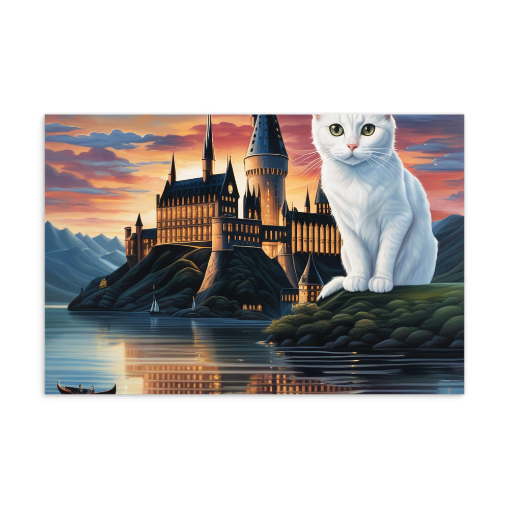 PugMug Custom White Companion Cat Postcard